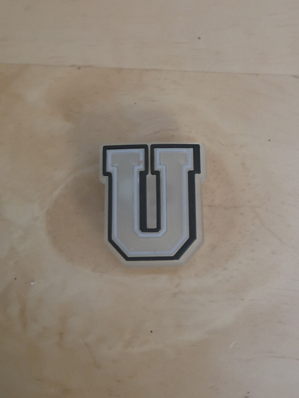 10 for $10 Jibbitz Croc Charm - Luminous Block Letter 'U' - Glow in Dark